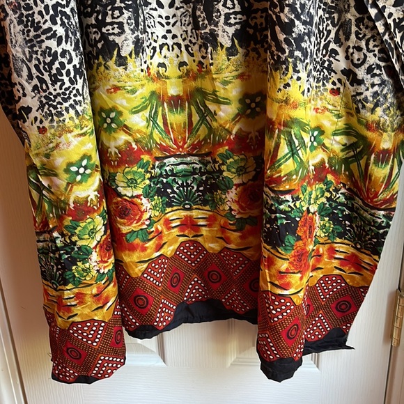 NWT AMERICAN LEISURE JUNGLE PRINT CAFTAN ONE SIZE - Picture 9 of 10